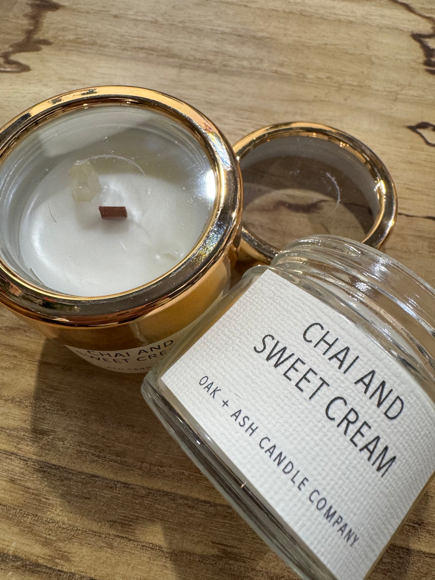 Crystal Travel Candle in Chai Sweet Cream