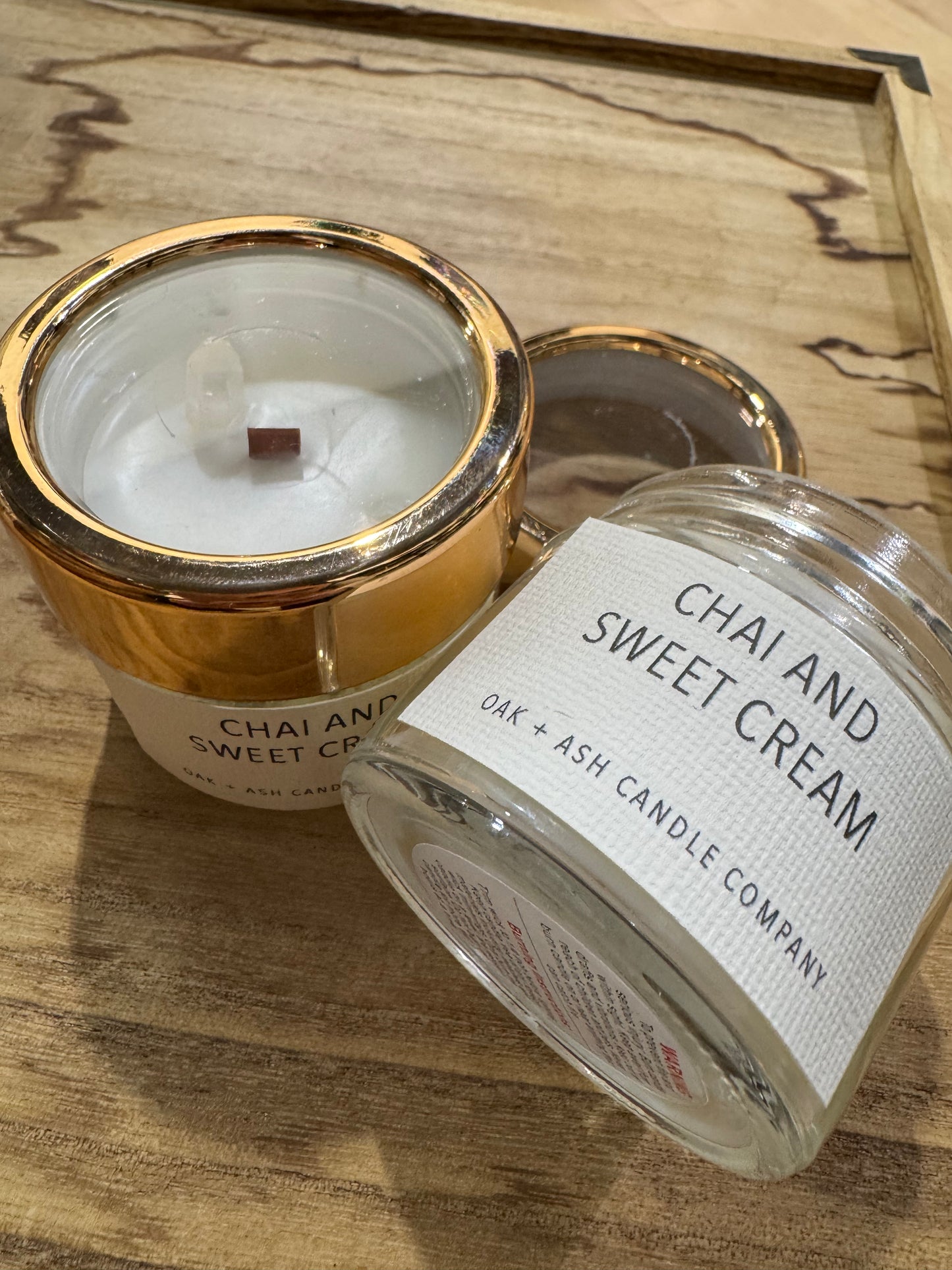 Crystal Travel Candle in Chai Sweet Cream