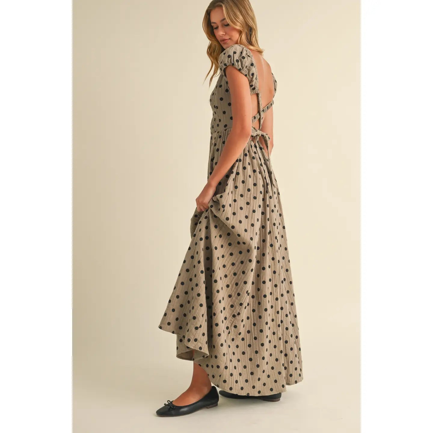 Polka Dot Criss Cross Maxi