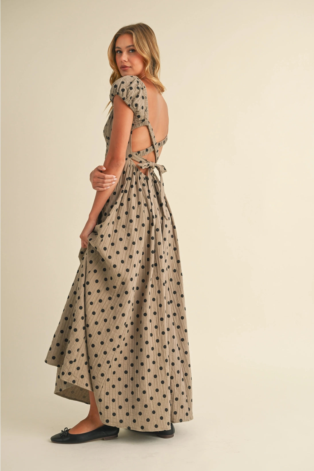 Polka Dot Criss Cross Maxi