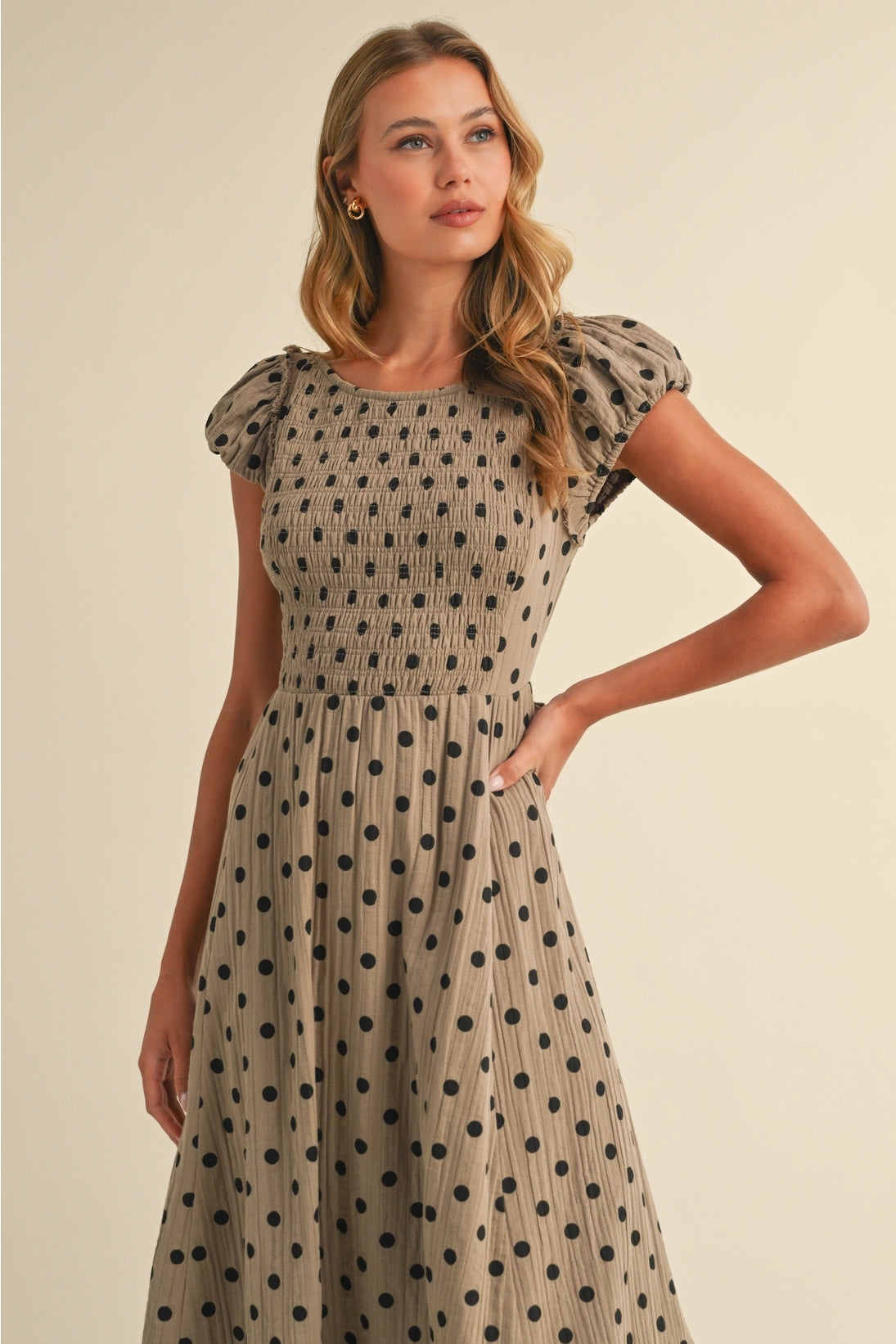 Polka Dot Criss Cross Maxi