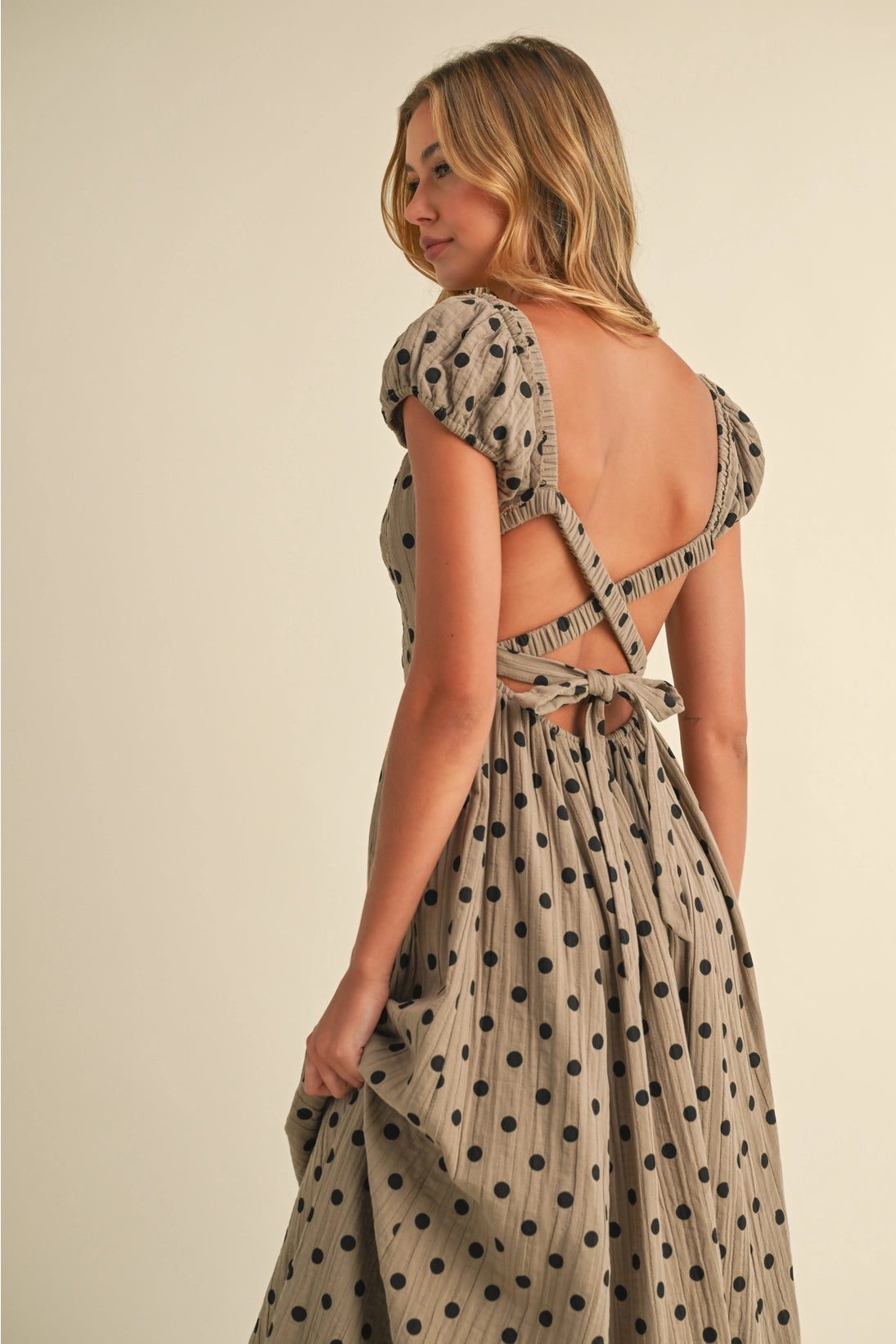 Polka Dot Criss Cross Maxi