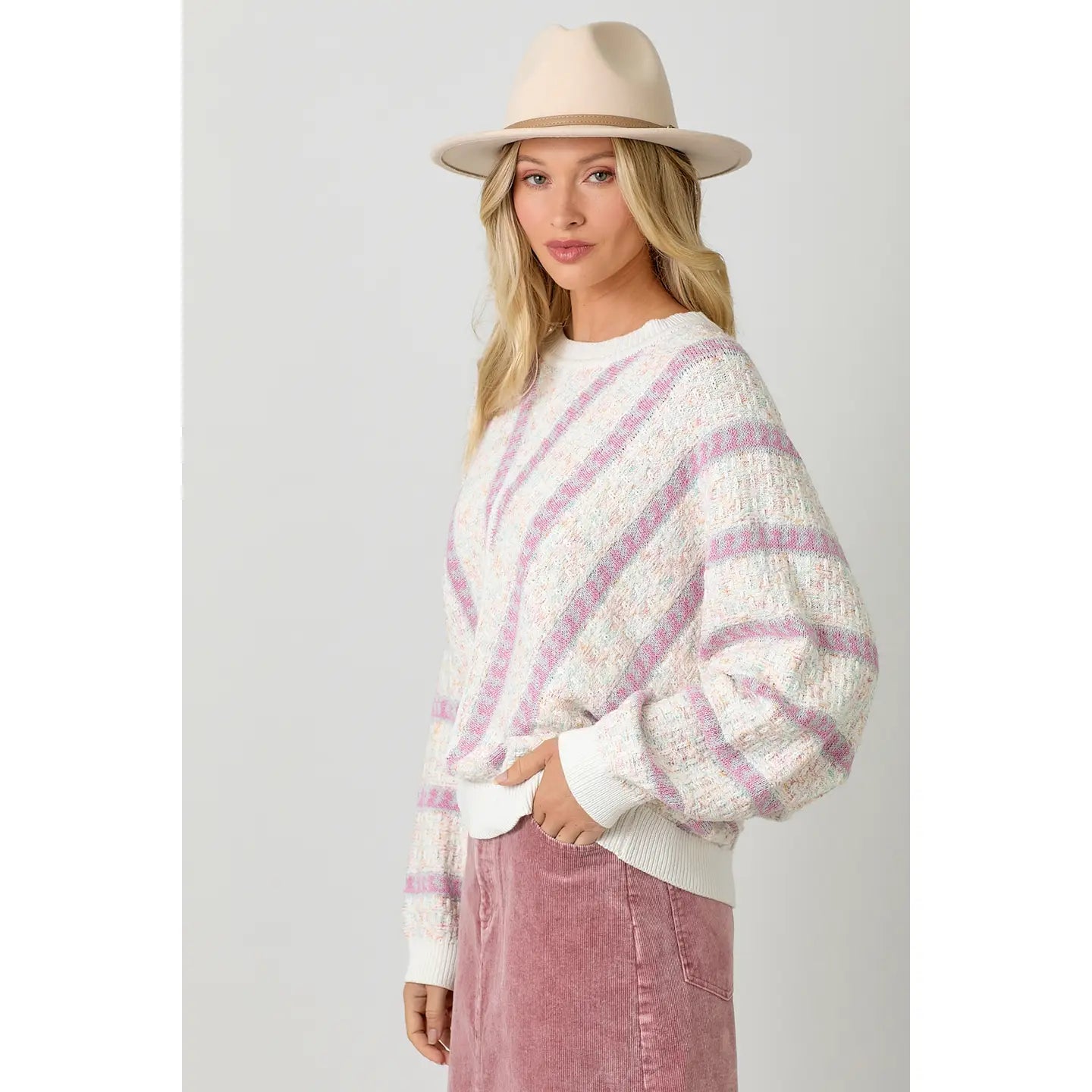 Geo Motifs Cocoon Sweater