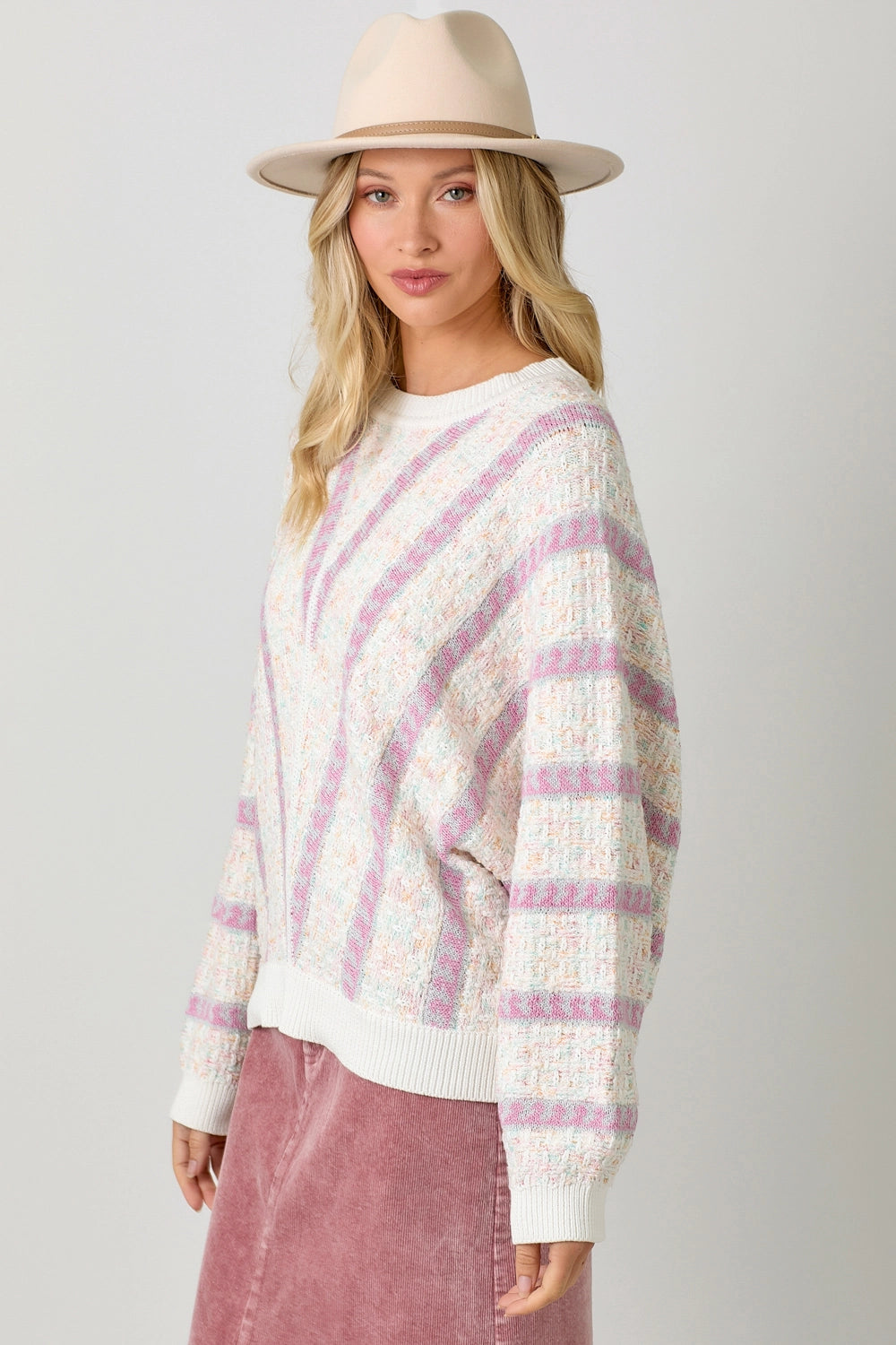 Geo Motifs Cocoon Sweater