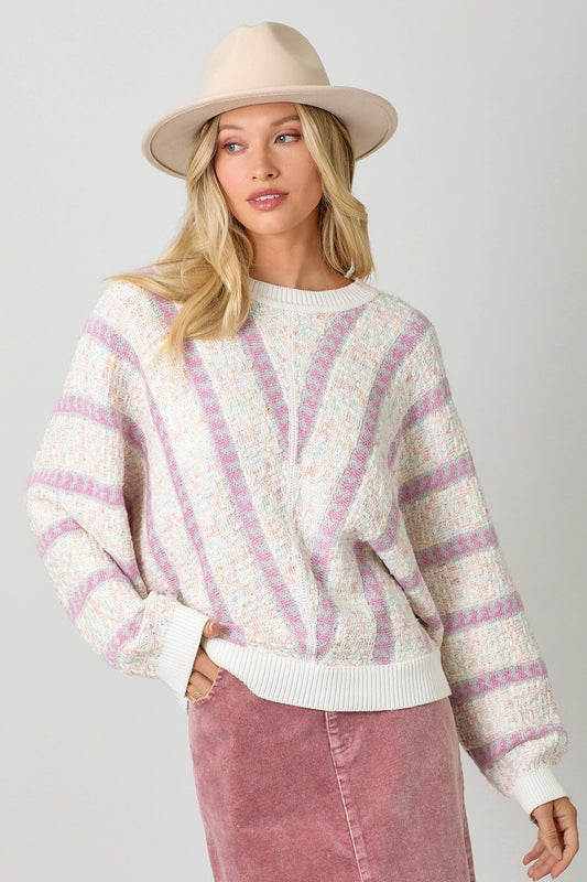 Geo Motifs Cocoon Sweater