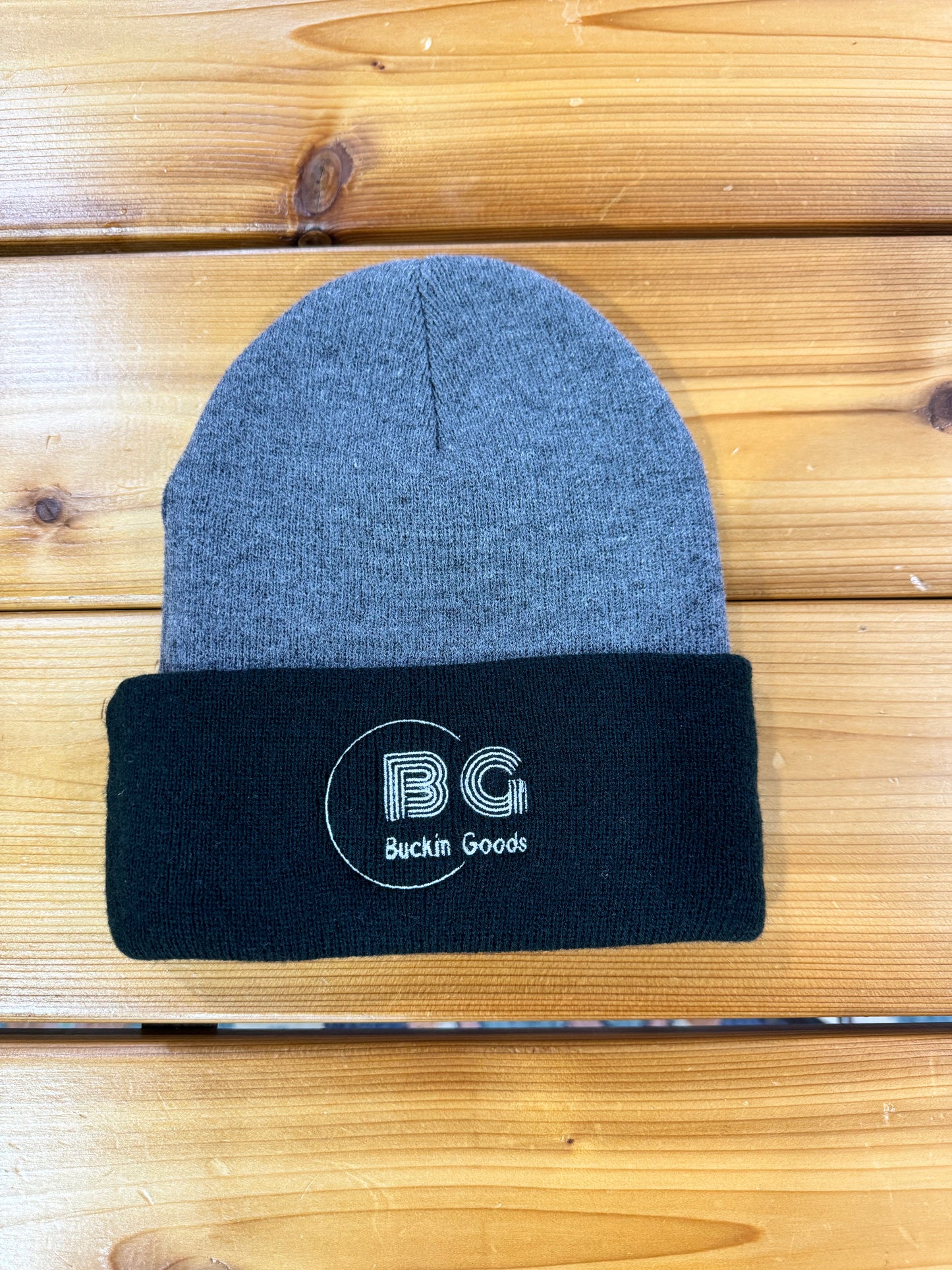 Buckin Good Beanie in Grey/Black