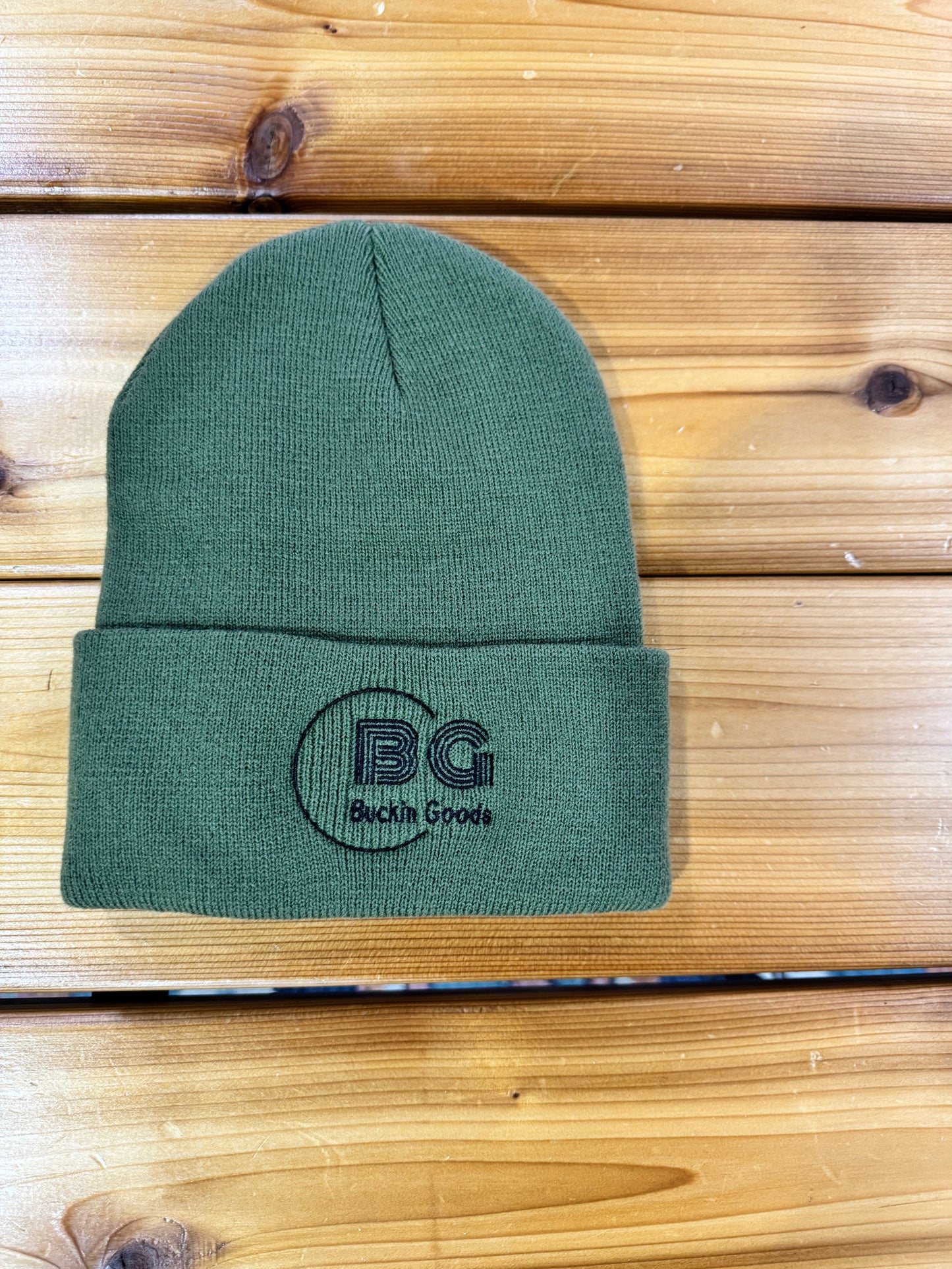 Buckin Good Beanie in Army Green