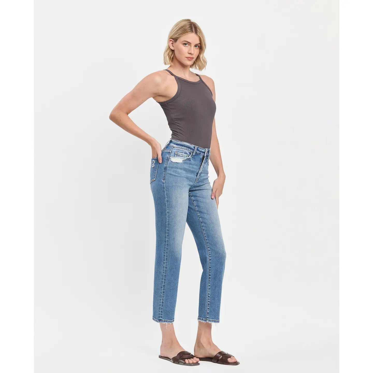 Bardot Tapered Straight Leg Jeans