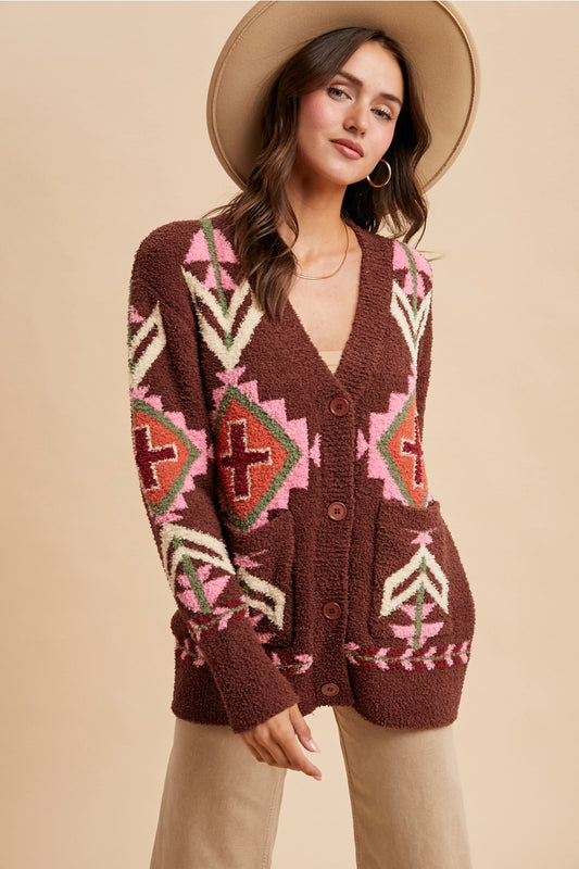 Aztec Chenille Cardigan